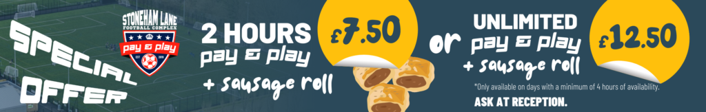 Stoneham Lane Football Complex Pay & Play offer